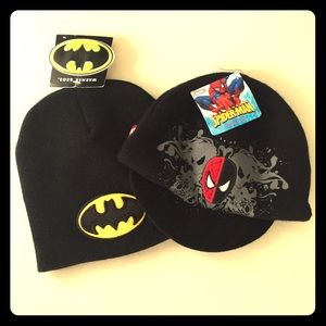 Set Of Two Supehero Beanies
